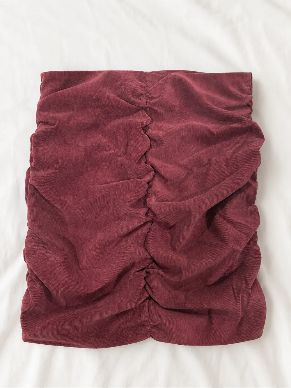 Zara Burgundy Ruched Mini Skirt NWT 🍷✨